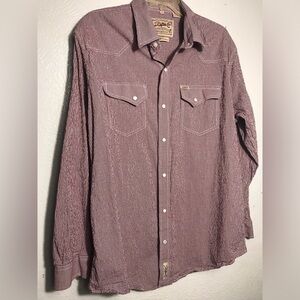 Rafter C Proflex 45 Performance Cowboy Collection Textured Button Down Shirt XL